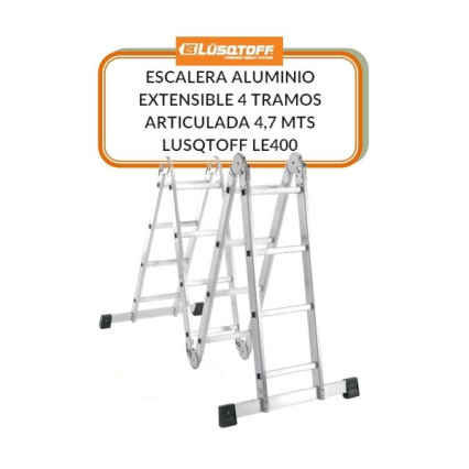 Escalera Plegable Articulada Aluminio 3x4 3.7 Mt Lusqtoff - Pinturerias  Sagitario