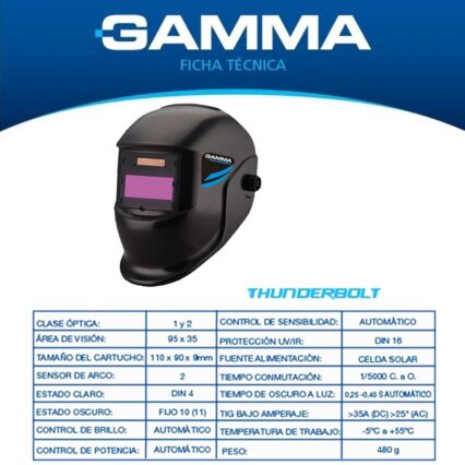 Careta para Soldar Gamma G3480 Fotosensible Electronica