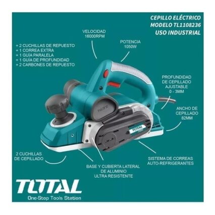 Total Tools - Cepillo Eléctrico para Madera